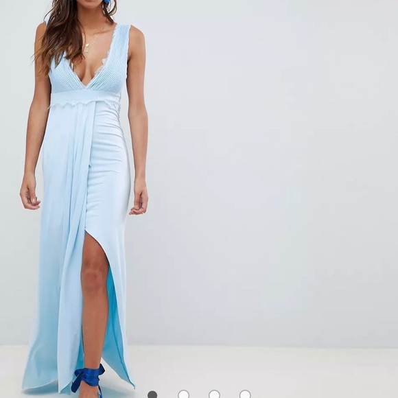 ASOS Lace Plunge Gown - Picture 1 of 7